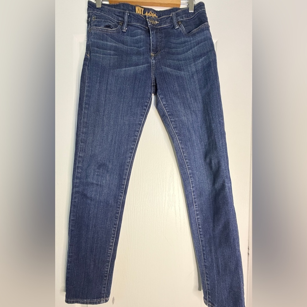 Kut from the Kloth Dark Blue Skinny Straight Jeans, Size 6